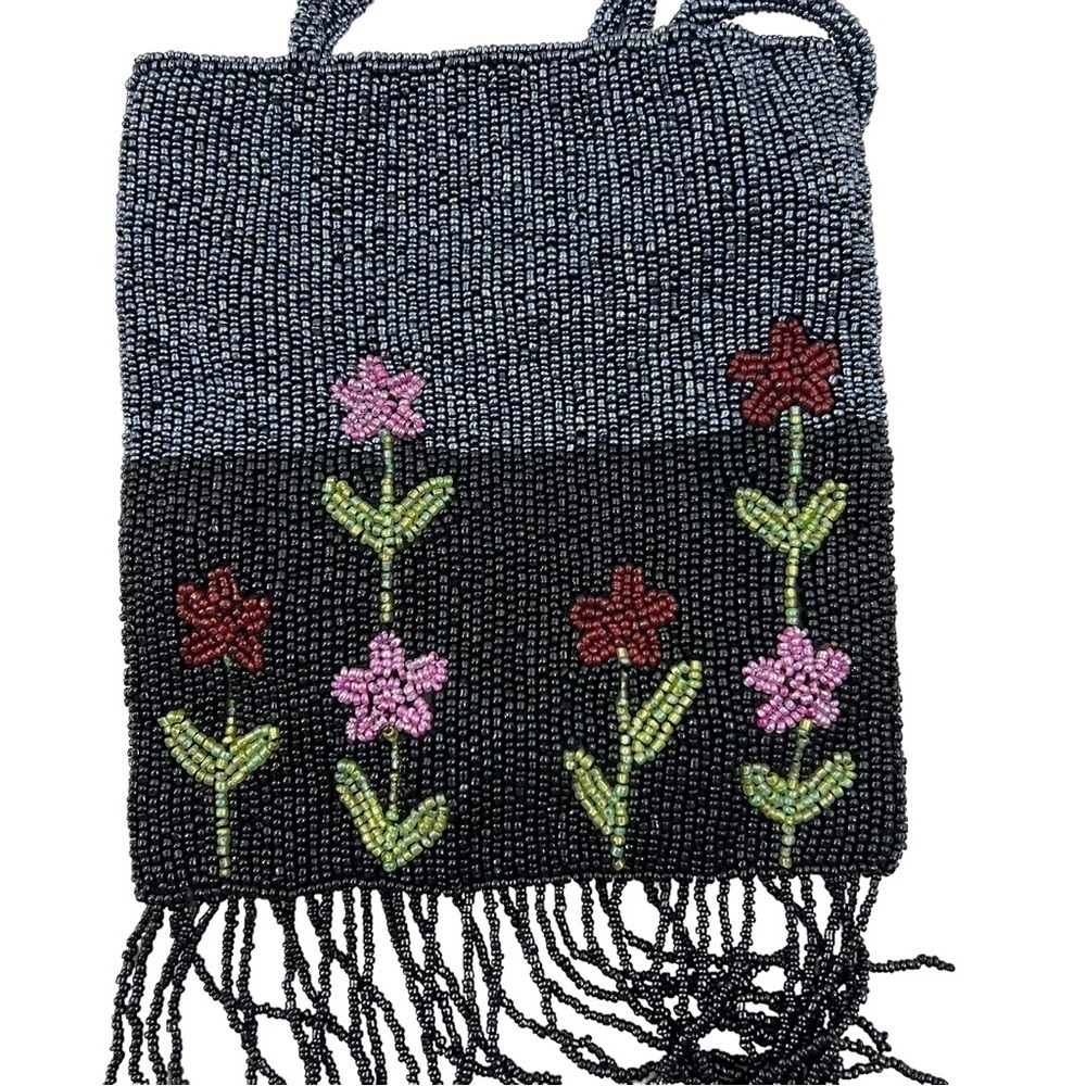 Beaded Flower Mini Bag Purse - Picture 5 of 9